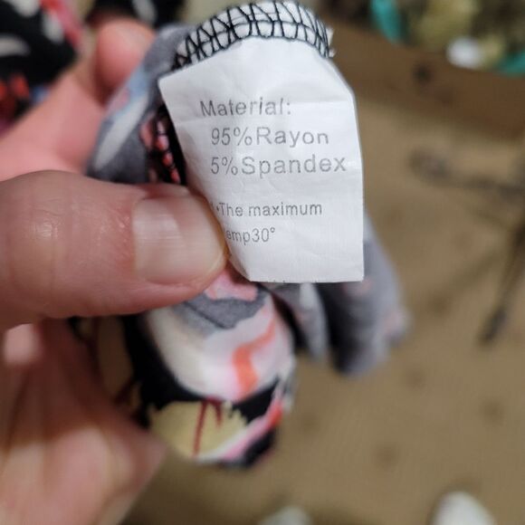 Long quarter sleeve multicolor floral dress - Picture 5 of 7